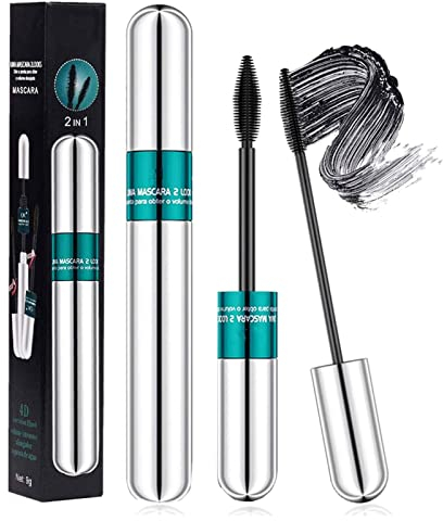4D Silk Fiber Mascara Wasserfest Schwarz, Langlebig Not Blooming für Natürliche Lange Wimpern, Augen Make-up Geschenk für Frauen