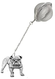 pp-d19 Boule à thé en acier inoxydable Motif bouledogue