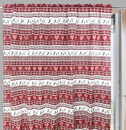 Tex family Tenda tendaggio CERVINO Rosso cm.160X300 confezionata Made in Italy