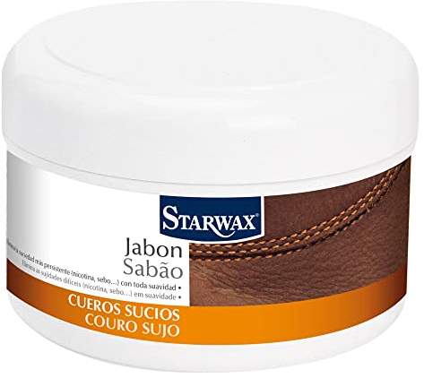 STARWAX - Jabón para Cuero - Limpia, desincrusta la suciedad y desengrasa - Eficaz con la nicotina y la grasa - Con lanolina - Fabricado en Francia - 150ml