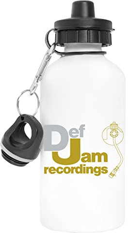 Hopestly Dj Recordings Rap Alluminio Riutilizzabile Sport Viaggio Bottiglia d'acqua Bianca Aluminium Reusable Travel Water Bottle White
