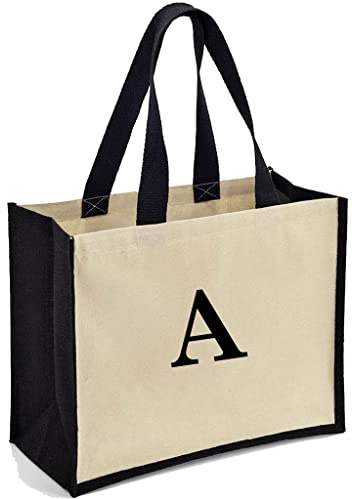 Super Lemon Personalisierte bestickte Strandtasche aus Segeltuch, Monogramm-Geschenktasche für Frauen, a, one size