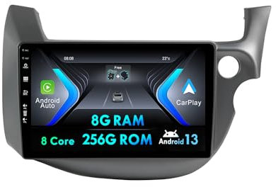 MISONDA [8G+256G] Android 12 Double Din 10” IPS Car Stereo for Honda FIT/JAZZ RHD 2007-2014 Head Unit | Free Camera+Mic | Support Carplay DSP BT GPS FM AM Mirror Link DAB RDS WIFI SWC 360 Camera