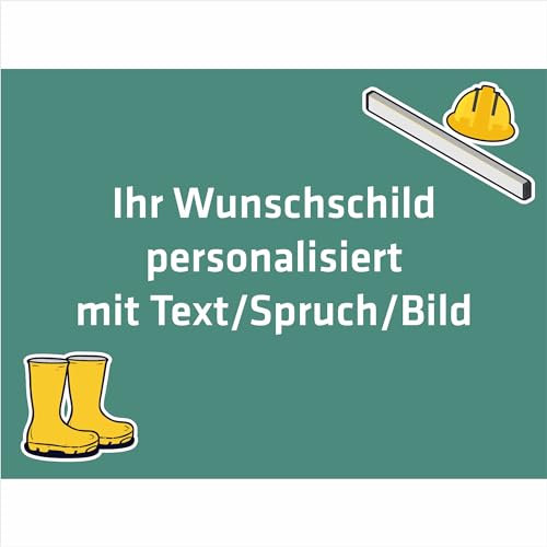 INDIGOS UG - Aufkleber - Beruf - Estrichleger - 60x40 cm - Firmenschild - wetterfest personalisiert mit Foto, Logo und Text - individueller Sticker für Tür, Wand, Büro Garage