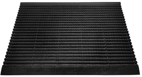 HPFloor Gummi Türmatte mit Anlaufkante Gummimatte Fussmatte für Außen Outdoor Fußabtreter - Schmutzfangmatte - Fußabstreifer - Wetterfeste Allzweckmatte (60 x 90 cm)