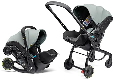 Doona X Baby Car Seat & Travel Stroller - Convertible 0+ Car Seat and Pram with 3 Recline Positions - Ergonomic Pushchair and Travel System - ISOFIX Base Sold Separately (Dusty Sage)