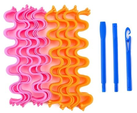 Rulos Para El Pelo Rizadores de pelo suaves sin calor DIY, rizos de ondas mágicas, rodillos, accesorios for el cabello, barra permanente for rizar, sin calor, herramientas for el cabello Rulos Flexibl