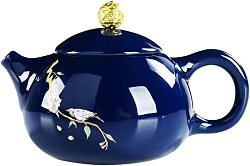 yudPinn Théière en Porcelaine Bleue, Service à thé et café Chinois, Tasse Pu'er, Service à thé Anglais de l'après-midi