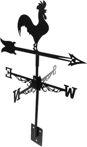 VINTORKY Girouette Métal Poule Décorative pour Jardin Indicateur De Vent Résistant Aux Intempéries pour Cour Et Terrasse