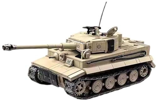 Minxtech Technik Military Panzer Bausteine, 1361 Teile Militär Deutscher Panzer Konstruktionsspielzeug, WW2 Armee Klemmbausteine Tank Modellbausatz, Geschenk für Teenager und Erwachsene Technical