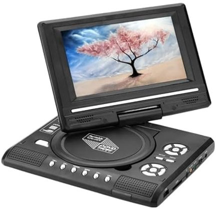 XINHAN Dvd Mobile Portatile con Televisione incorporata Batteria Funzione di Memoria di spegnimento Intelligente ruotabile Mini televisore - Dvd Portatile