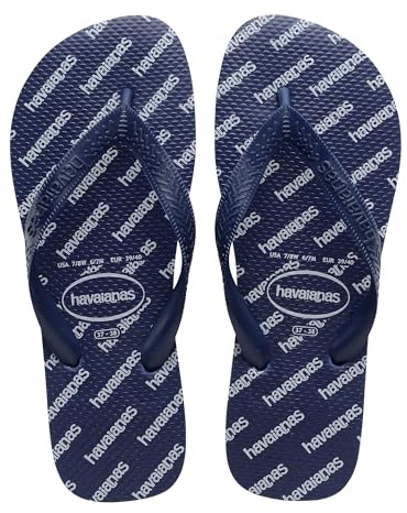 Havaianas Top Logomania Essential Unisex Adults FlipFlop Navy Blue 8.5/9 UK