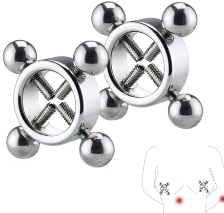 Nippelklemmen Edelstahl Brustwarzenklemmen Stimulieren Einstellbar Erotik Nipple Clamps Bondage Sm Sexspielzeug für Frauen Männer Paar Bdsms Spielzeug Hart Extreme Nippel Sexspielzeug Für Frauen