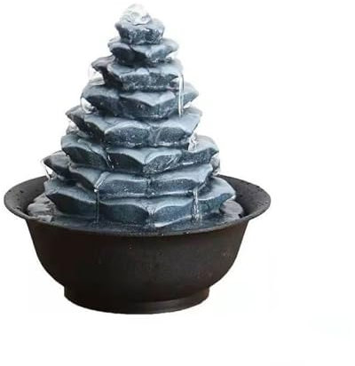 Tabletop Fountain Circulating Water Landscape Desktop Wealth Attraction Tea Table Flowing Water Ornaments Office Light Luxury Opening Gift Giving Indoor Fountain