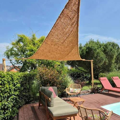 Sonnensegel Kokos - Kokos-Sonnensegel Ökologischer Sonnenschutz - Mehrere Größen & Formen (Quadrat, Rechteck, Dreieck) - Terrasse, Garten, Pergola