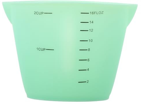 CLISPEED 1pieza Tazas Medidoras De Silicona Graduadas Para Cocinar y Hornear Herramientas De Medición Prácticas y Resistentes Aptas Para Microondas y Lavavajillas Aleatorios