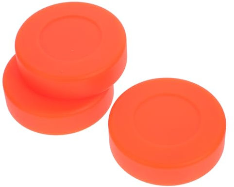 LAPYAPPE 3stücke Professionelle PVC Eishockey Pucks Für Training Und Wettbewerb Für Erwachsene Orangefarben Leicht Und rutschfest