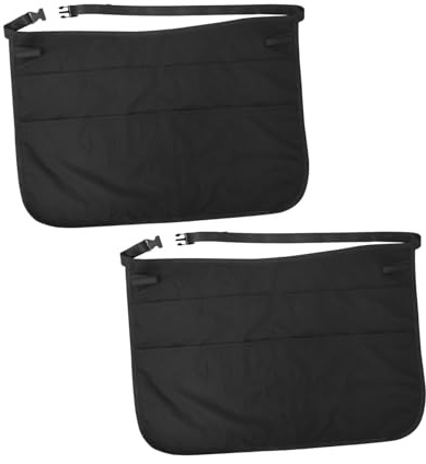 FRCOLOR 2pezzi Grembiule Per Parrucchiere Mezza Vita Con Tasche Multiple Cintura Regolabile Per Organizzare Strumenti Da Lavoro e Offrire Comfort Durante Uso