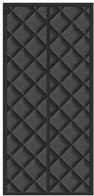 Thermo Vorhang Gegen KäLte TüR Winter Warmer Türvorhang, winddicht, verdickte Baumwolle, magnetischer, Isolierung, hält warm, versiegelter Trennwand-Türvorhang(Black,90x210cm)