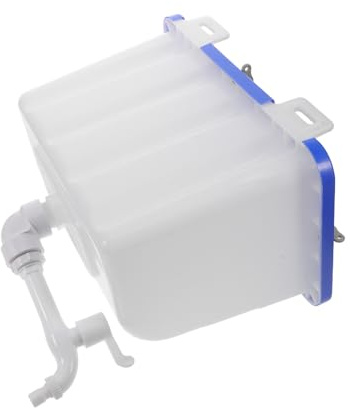 Kisangel Tanque de Agua de Pared de Plástico 12.5 L con Grifo, Montaje Mural, Diseño Retro Cuadrado Mediano 35x30x30 Cm para Baño y Salón, Depósito de Almacenamiento con Tapa, Uso