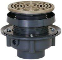 Soux Chief 833-4PNR Flashing Drain Schlage 40 Hub Connection Round Pattern Ring and Strainer