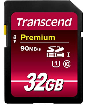 Transcend TS32GSDU1 Scheda di Memoria SDHC da 32 GB, Classe 10 UHS-I Premium