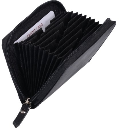 LEAS Universal Herren Portmonee & Kreditkartenhülle Echt-Leder, schwarz Card-Collection