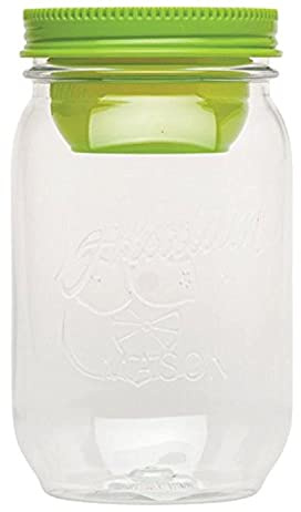 STANLEY aladdin 10-01828-003 Salatbehälter Classic Mason Salad Jar, 1 L mit getrenntem Dressingbehälter, fern (grün)