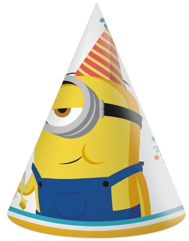 Procos - Party-Hüte Minions Rise of Kru aus FSC-Papier, 6 Stück, gelb, PR92140