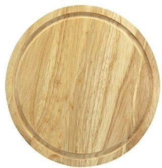 Concept4u Wooden Bread Board Round 28cm Kitchen Chopping Food Veg Bread Meat Fruit Cheese Tools Strong 28cm Cheese Tools
