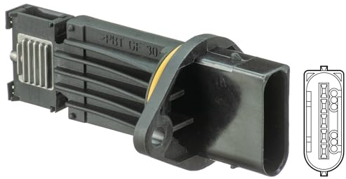 DELPHI AF10366-12B1 Luftmassenmesser/Luftmengenmesser LMM 5-Polig Kompatibel mit MERCEDES-BENZ C-Klasse Limousine W203 0041530628 6110940048 AF10366 | Kompatibel mit: MERCEDES-BENZ C-CLASS, C-CLASS Coupe, C-CLASS T-Model, CLK, E-CLASS, E-CLASS Pritsche/Fahrgestell