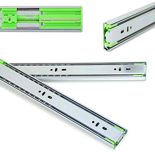 1 Paar (2 Stück) | LANZZAS® Schubladenschienen 600 mm, Vollauszüge, Teleskop-Schienen kugelgelagert, mit SoftClosing und Selbsteinzug