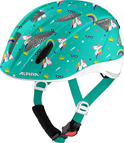 ALPINA XIMO - Leichter, Sicherer & Bruchfester Fahrradhelm Mit LED-Licht Für Kinder, Unicorn Gloss, 49-54 cm