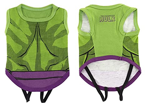 CERDÁ LIFE'S LITTLE MOMENTS unisex-child | - Marvel® For Fan Pets Hulk Hundekleidung Hunde T Shirt mit Offizieller Marvel Lizenz, Mehrfarbig, XXS EU
