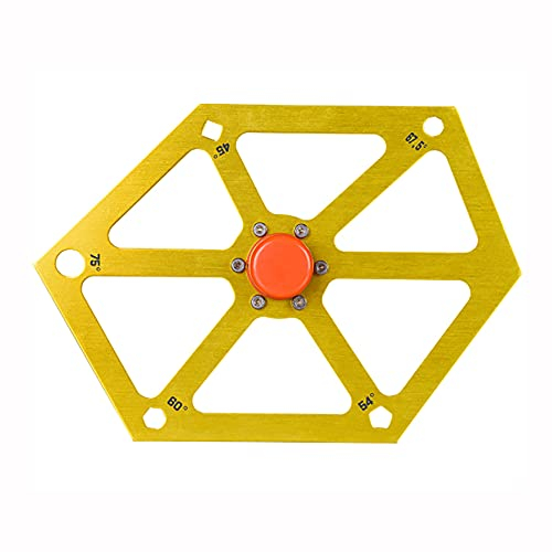 ANCLLO Règle hexagonale en alliage d'aluminium pour scie de table, outil de mesure multi-angle, rapporteur, inclinomètre, outils d'angle