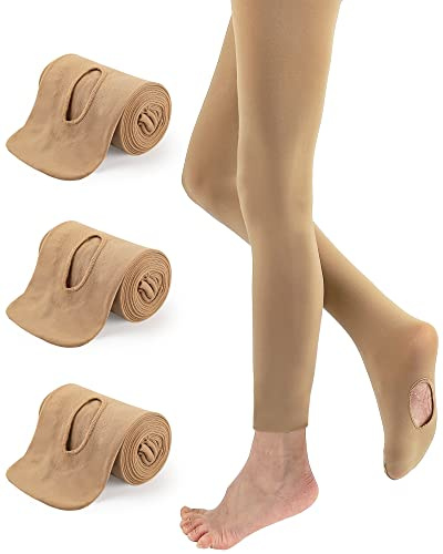 KEREDA Medias finas para niña y niños, con pie, 110-170, 1/3 unidades