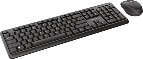 Trust ODY Tastatur Maus Set Kabellos, Belgisches AZERTY-Layout