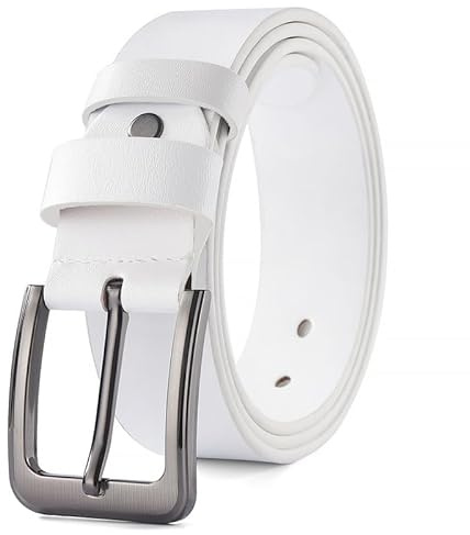 HYCOPROT Gürtel Herren Leather Klassische Accessoires Jeansgürtel 38mm Breite Größe Angepasst für Anzug Herren Kleidung Jeans Ledergürtel Vollrindleder