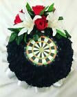Silky Bouquets Flower Dartboard Artificial Silk Funeral Flower Sport Posy Pad Tribute Wreath Grandad