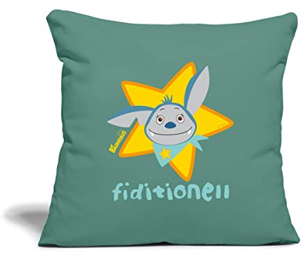 Spreadshirt KiKA-Baumhaus Mit Fidi Fiditionell Kissenbezug 45x45 cm, One Size, Tanngrün