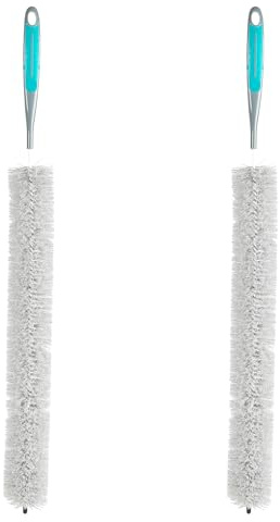 Beldray COMBO-8937A Deep Clean Radiator Brush – Set of 2, Flexible Cleaning, Reach Up To 60cm, Behind Radiators, High Ceilings, Blinds & Tricky Spots, Durable Bristles, Ergonomic Rubber Grip Handle