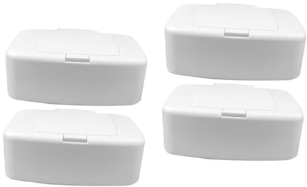 PRETYZOOM 4stücke Feuchttücher-Box Praktische Aufbewahrung Für Haushaltstücher Kompakte Und Tragbare Wet Wipes Dispenser Für Schlafzimmer Und Badezimmer