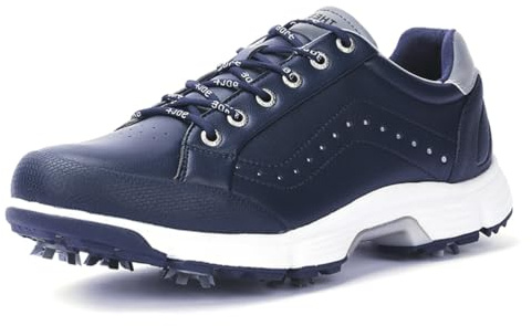 ZHENSI Chaussures De Golf Imperméables pour Hommes, avec Baskets Antidérapantes À Pointes Chaussures D'entraînement De Golf Confortables en Plein Air,Bleu,42.5 EU