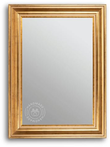 CLAMARO Riga Wandspiegel Antik Barock 30 x 80 cm, Gold, Echtholzrahmen