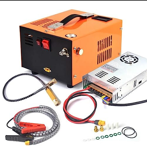 High Pressure PCP Air Compressor | Portable 68L/min Paintball Pressure Pointer Pump for Pneumatic Rifle | Powered by Car 12V DC or Home