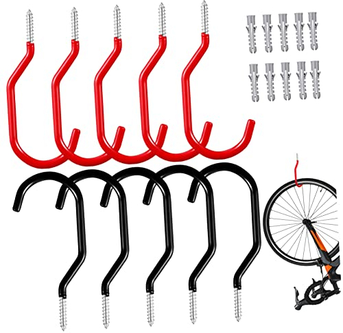 HOMOCONO 10stücke Fahrradhaken Für Wand Deckenhaken Zum Aufhängen Von Fahrrädern Robuste Eisenhaken Mit Dehnungsrohren Für Garage Und Praktische Fahrradaufbewahrungshaken Zum