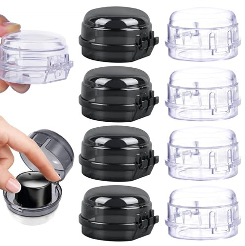 8 Stück Herdknopf Kindersicherung, Herdschutz Kinder Drehknöpfe, Herdschutzgitter Montage Ohne Knopf Demontage, Herdknopf Kindersicherung - Bitte Maße Beachten!