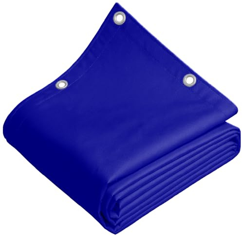 TELOMERITI® - Telo/Telone in PVC 650gr/mq con Occhielli in Alluminio, Rinforzato, tipo da camion, Impermeabile, Copritutto Da Esterno, Vari Colori, Made in Italy (Blu, 2,5X2 Metri (5 MQ))