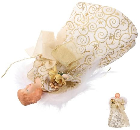 UTHCLO Engelsfigur Weihnachtsbaumspitze Mit Liebevollem Design Dekoration Für Weihnachten Tisch Und Kamin Für An Familie Und Freunde