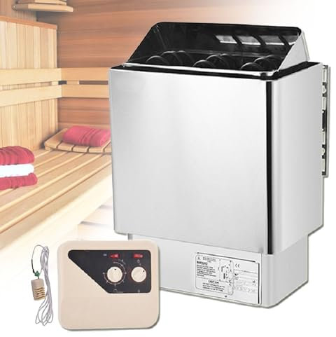 Rostfritt stål bastuugn värmare extern kontroller 4.5-9 kW elektrisk bastuugn blöt & torr bastuugn hem SPA basturum (6KW)